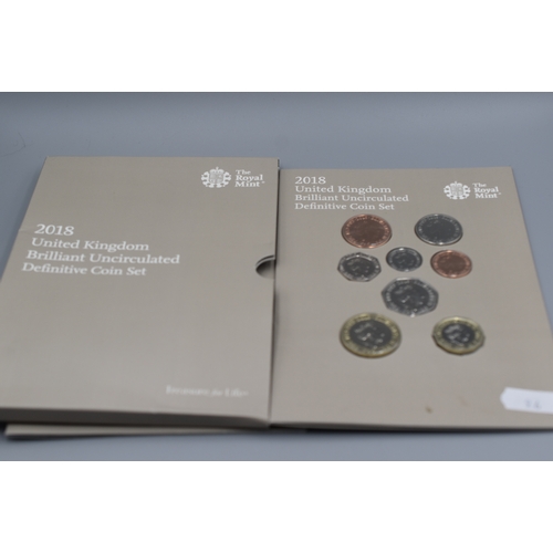 96 - The Royal Mint 2018 United Kingdom Brilliant Uncirculated Definitive Coin Set