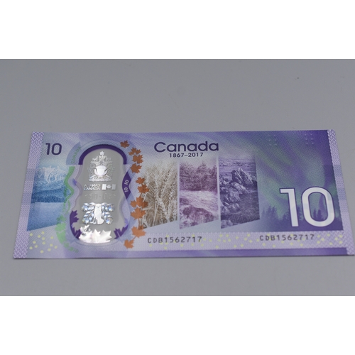 98 - Canadian 10 Dollars commemorative banknote 2017 (150th anniversary of Confederation)