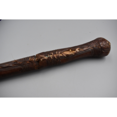 116 - Swagger Stick with a Concealed Blade, and tooled leather outer covering