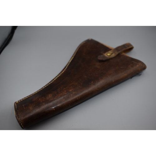 220 - British Army Brown Leather Pistol Holster