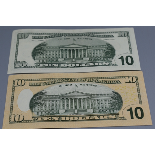 83 - Two United States of America Hamilton Ten Dollar Bank Notes Including We the People Series 2004A and... 