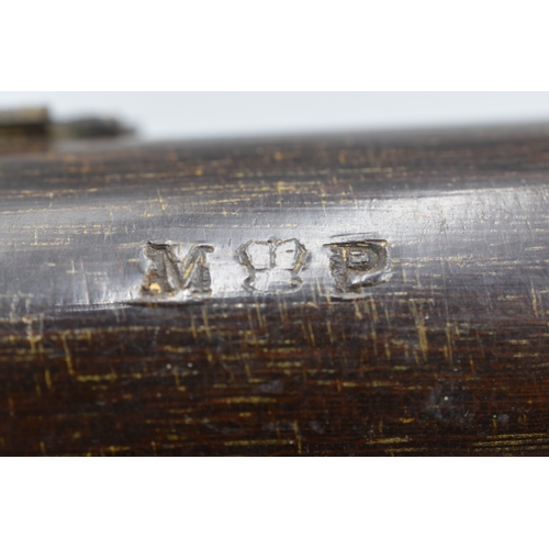 113 - Vintage British Military Police Truncheon stamped M'crown'P includes attached Badge marked 'MPAA' an... 