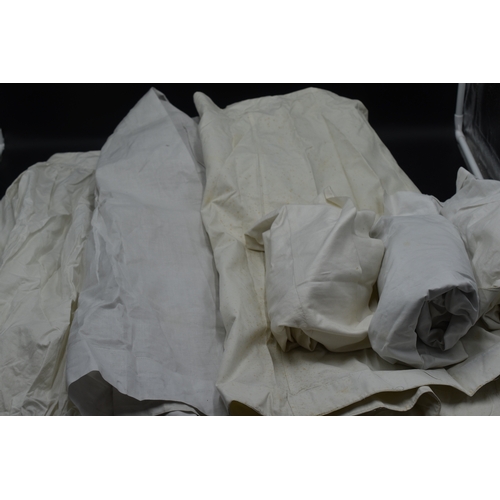 137 - Five WWII Period Nurses Aprons, One Nurses Headscarf and a Pair of Large Cotton Bloomers, some with ... 