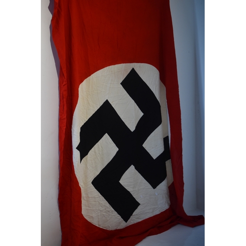 94 - Large WWII Linen German Army Flag 187cm x 271cm