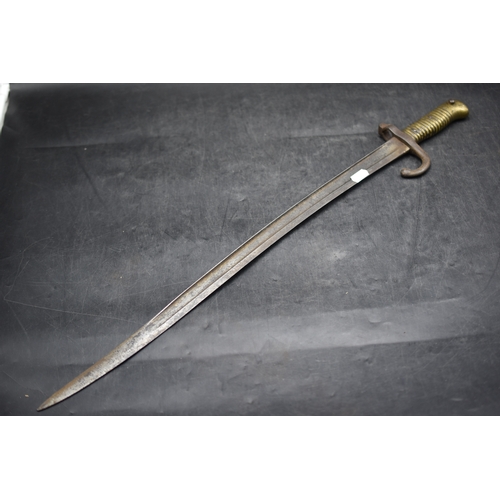 145 - 19th Century French Chassepot Sword Bayonet, Dated 1874