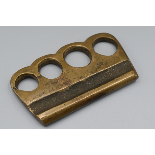 153 - WWI Heavy Brass Trench Knuckle Duster