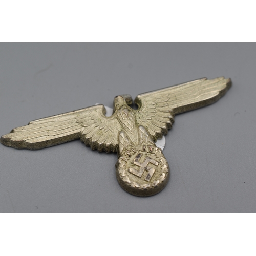 162 - WWII German Army Cap Badge. Marked RZM 394-35