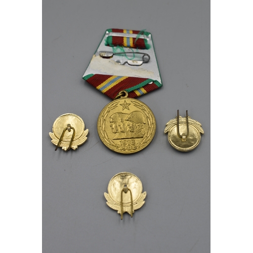 187 - Three Russian Badges and Medal