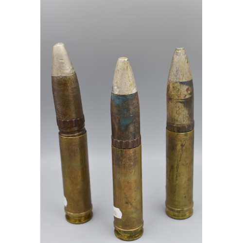 203 - Three 30mm Inert Cannon Shells