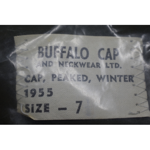 234 - Canadian Military Winter Peaked Cap (Size 7 made by Buffalo Cap & Neckwear Ltd)