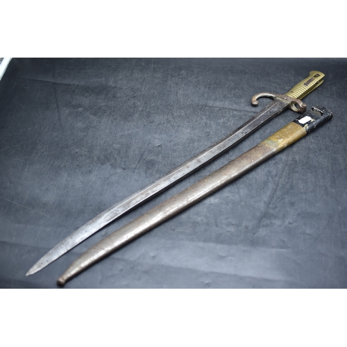 258 - French 19th Century Chassepot Bayonet with scabbard