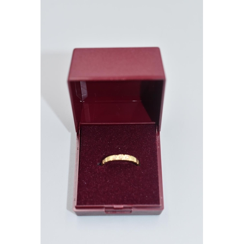 65 - Gold 375 (9ct) and Diamond Dainty Band Ring (Size O) Complete with Presentation Box