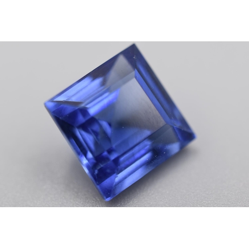 78 - Natural Blue Tanzanite in Square Shape (9.4ct) Complete with Certificate of Authenticity