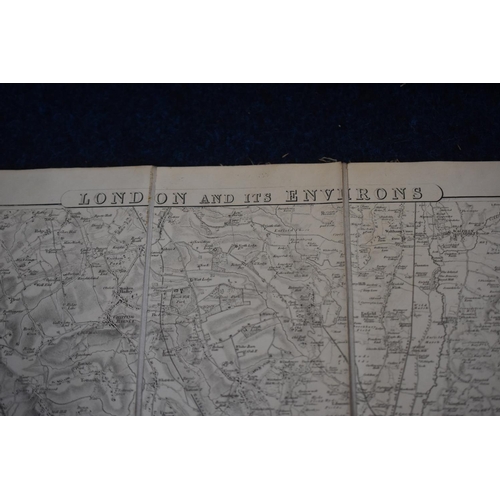 87 - Antique Map of London and its Environs dated 1872