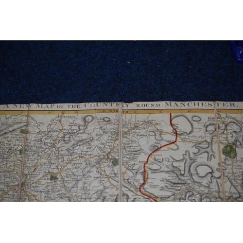 88 - Map of the Country around round Manchester dated 1704 produced by John Stockdale of Piccadilly