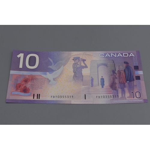 61 - Three Bank of Canada Notes (Dated 1979 / 1986 / 2001)