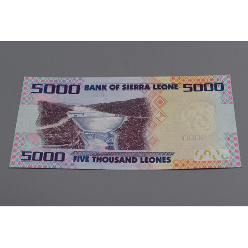 64 - Three Bank of Sierra Leone 2010 Bank Notes (1000, 2000 and 5000 Leones)