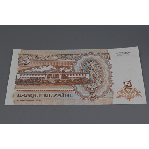 65 - Four Banque Du Zaire 1993 Bank Notes (1, 5, 10, and 20 Zaires)