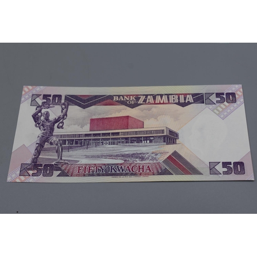 66 - Six Bank of Zambia Kwacha Bank Notes (1,2,5,10,20, and 50)