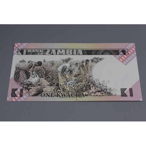 66 - Six Bank of Zambia Kwacha Bank Notes (1,2,5,10,20, and 50)