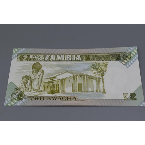 66 - Six Bank of Zambia Kwacha Bank Notes (1,2,5,10,20, and 50)