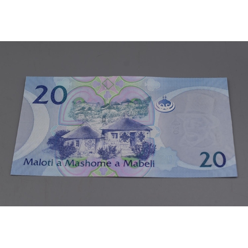 67 - Three Central Bank of Lesotho Maloti Bank Notes (10,20, and 50)