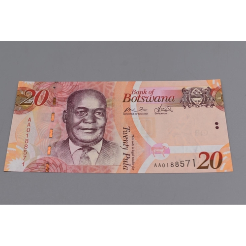 68 - Two Bank of Botswana Pula Bank Notes (10 and 20)