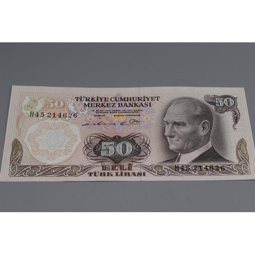 83 - Four Turkish Lirasi Bank Notes (2 x 50, 250000 and 500000)