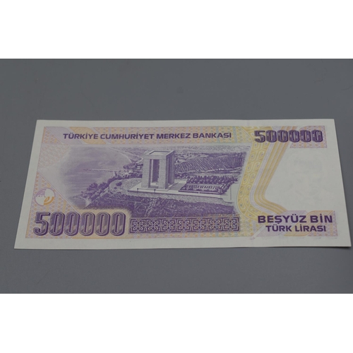 83 - Four Turkish Lirasi Bank Notes (2 x 50, 250000 and 500000)