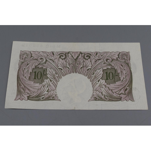 100 - Bank of England K.O. Peppiatt 10 Shilling Bank Note (M54D 498572)