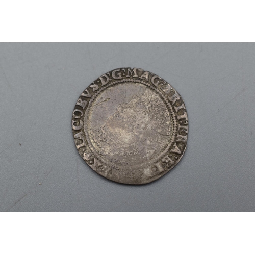 85 - James I (1603-1625) Silver Sixpence dated 1604