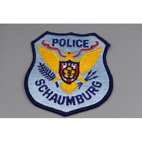 67 - Four Large Embroidered US Police Cloth Badges