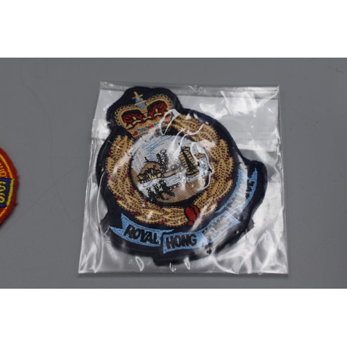 69 - Five Foreign Embroidered Police Cloth Badges, includes 2 Hong Kong, 1 Australian & 1 Canadian