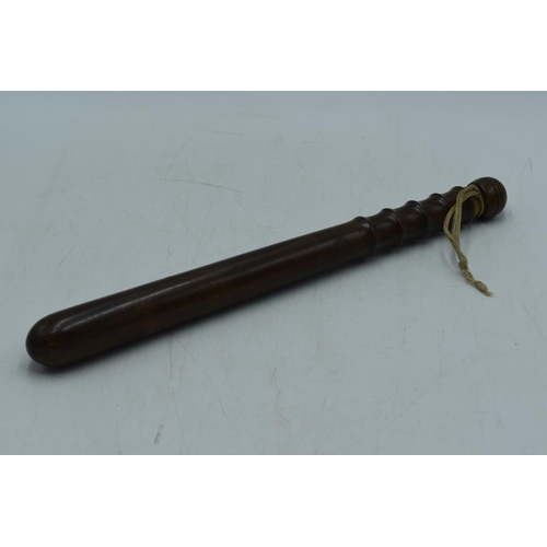 79 - Vintage British Hardwood Police Truncheon. 40cm Long