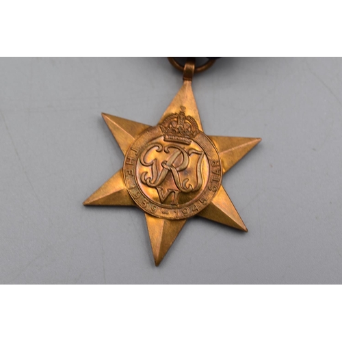 109 - WWII British 1939-1945 Star Medal with Ribbon. Full Size