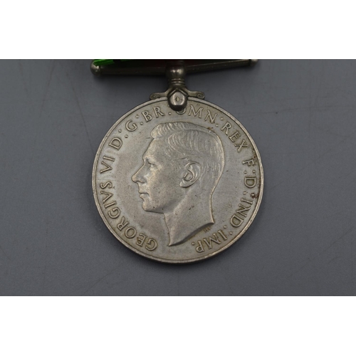 110 - WWII British Defence Medal with Ribbon Full Size