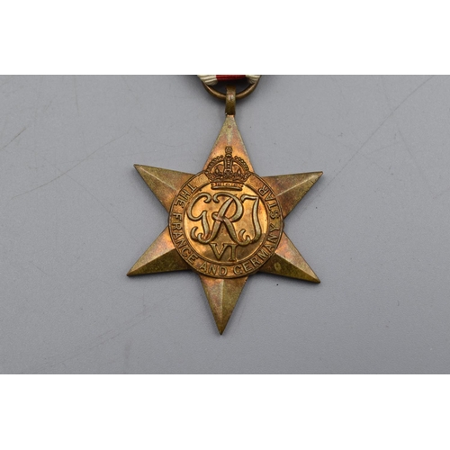 111 - WWII British France & Germany Star Medal with Ribbon. Full Size