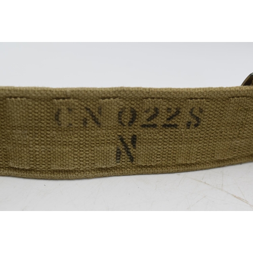 137 - British Army Khaki Webbing Waist Belt