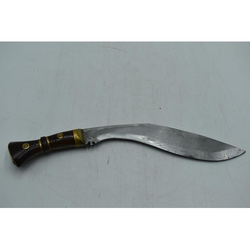 167 - Large Kukri Knife 47cm Long with Stamped markings on the Ricasso