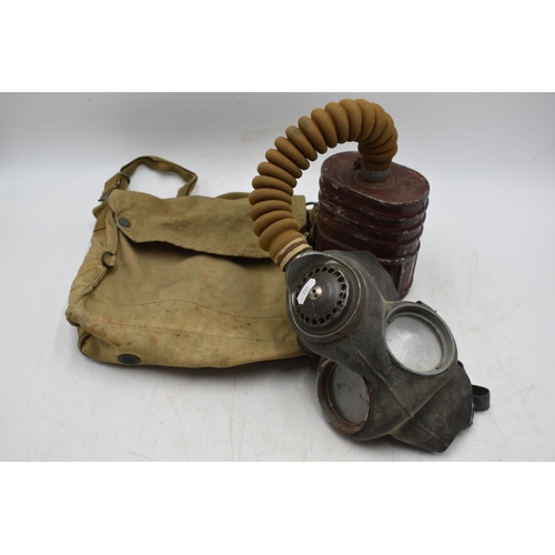 191 - British Army WWII Gas Mask with Canvass Case