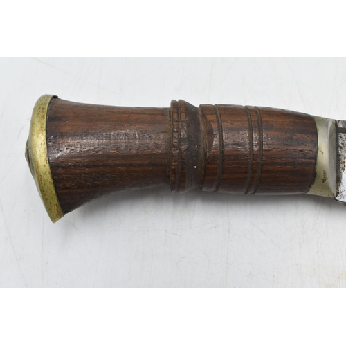 193 - Military Gurkha Kukri Knife with Walnut grip and Scabbard (39cm)