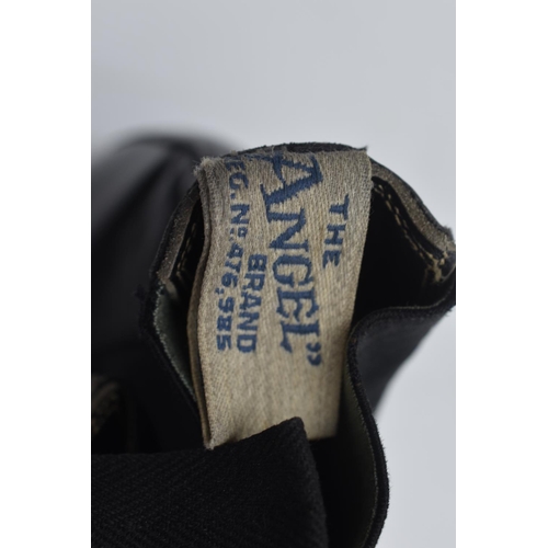 90 - Pair of Black Leather Officers Mess George Boots, Elasticated Sides, Leather Soles. Labelled the Ang... 