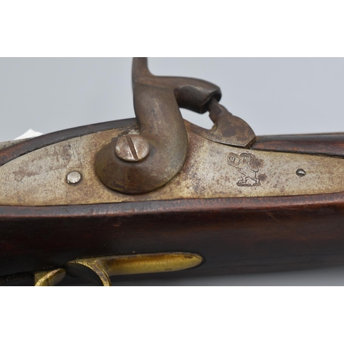 199 - Percussion Pistol, Lock is marked with the East India Company Mark (Sighted Barrel and Swivel Ramrod... 