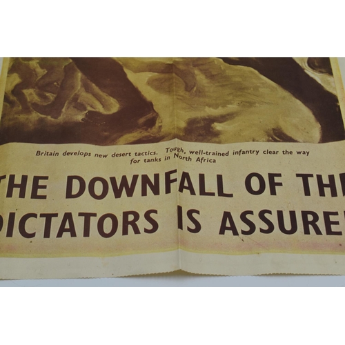 222 - British Military WWII Poster (The downfall of the Dictators is assured (57cm x 41cm)