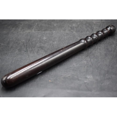 81a - British Military Police Lignum Vitae Truncheon. Stamped WD with Military arrow over P, V257 & K457. ... 