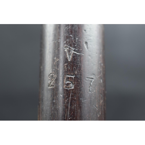 81a - British Military Police Lignum Vitae Truncheon. Stamped WD with Military arrow over P, V257 & K457. ... 