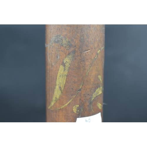 84 - 19th century Police Truncheon Stamped SG.A and a faint Painted V.R. Cypher 36cm Long