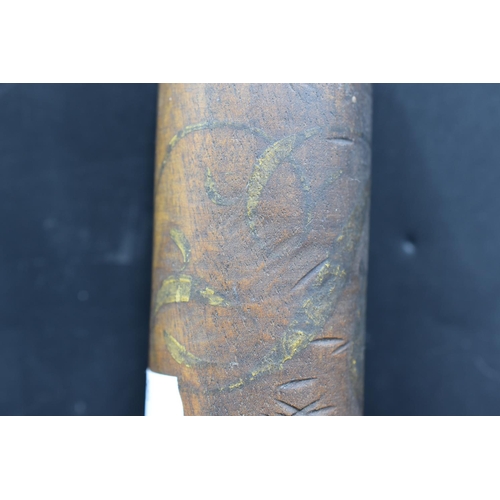 84 - 19th century Police Truncheon Stamped SG.A and a faint Painted V.R. Cypher 36cm Long