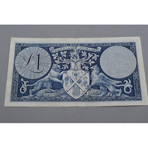 100 - National Commercial Bank of Scotland 1959 Bank Note (L353184)