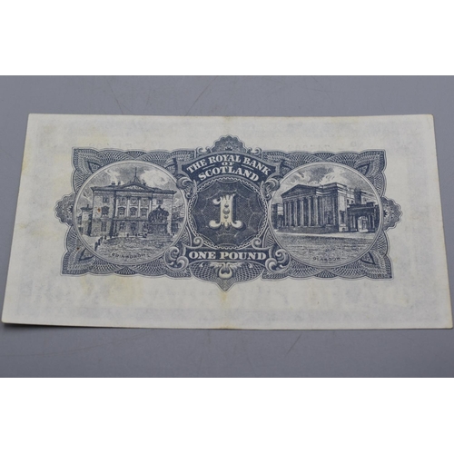 105 - The Royal Bank of Scotland 1953 One Pound Bank Note (Y1745398)